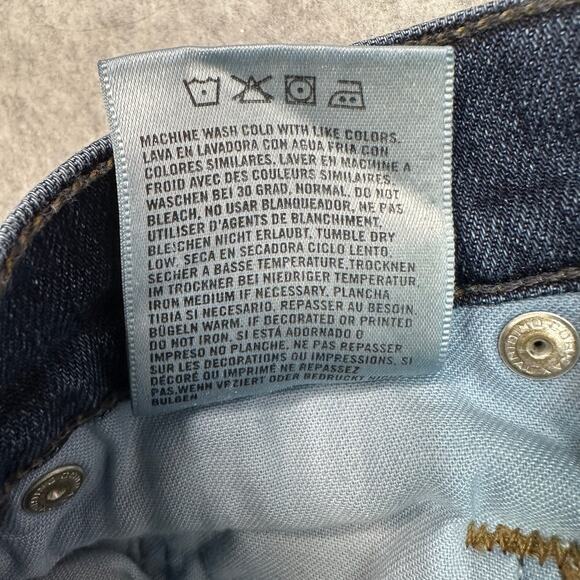 Citizen of Humanity Straight Jeans WMNS Sz 32 Dark Wash Stretch Denim Button Fly - Picture 6 of 10